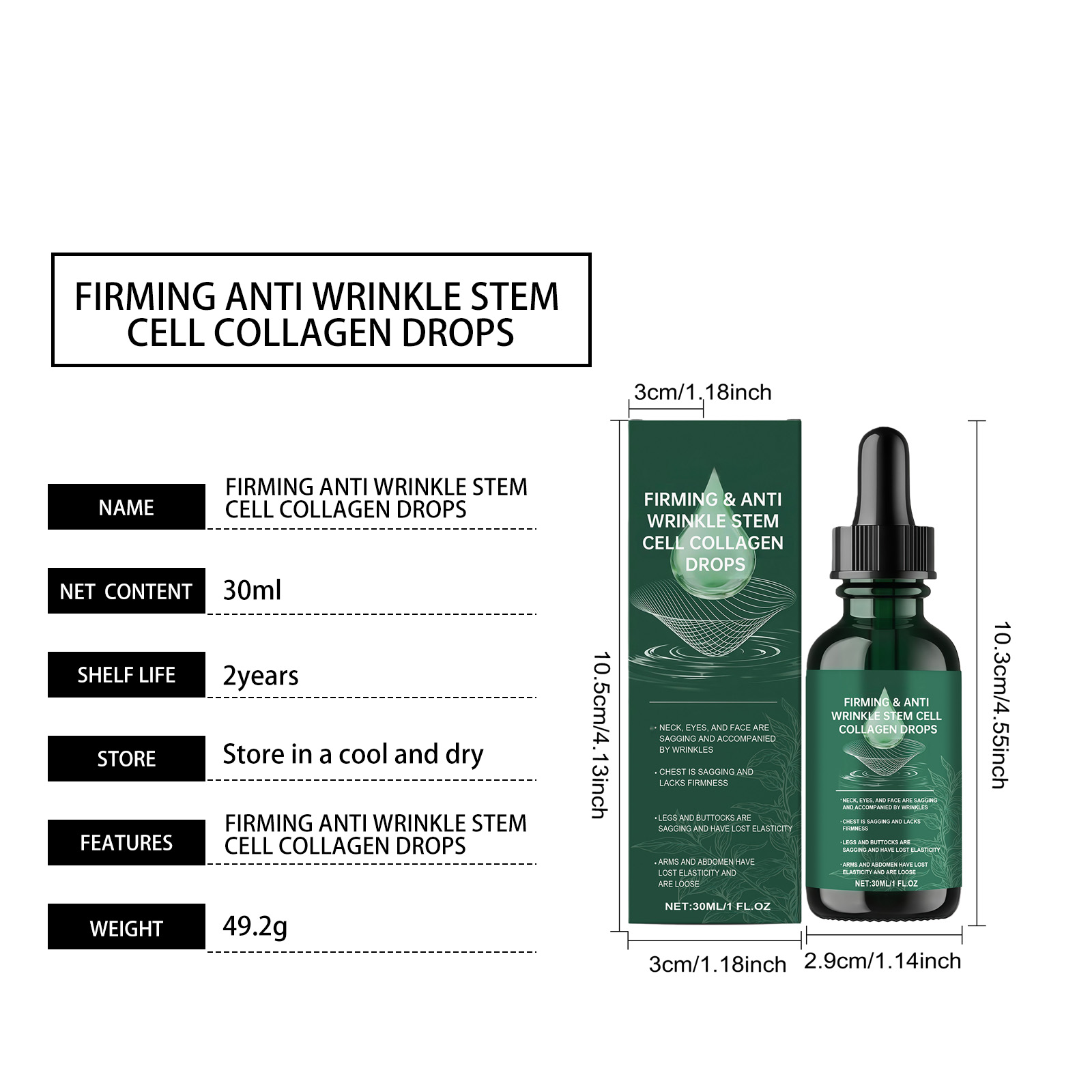 Collagen Essence Drops Mild Ingredients Daily Nutritional Supplement Care Maintain Relieve Body Discomfort