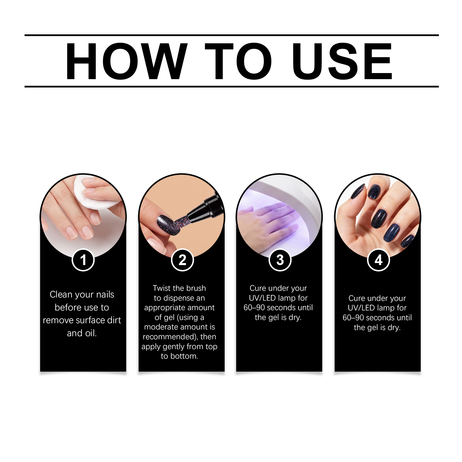 One Step Nail Gel Pen Pearlescent Bright Gold Vivid Color Long Lasting Pigment Easy Operation Portable Daily Household Manicure