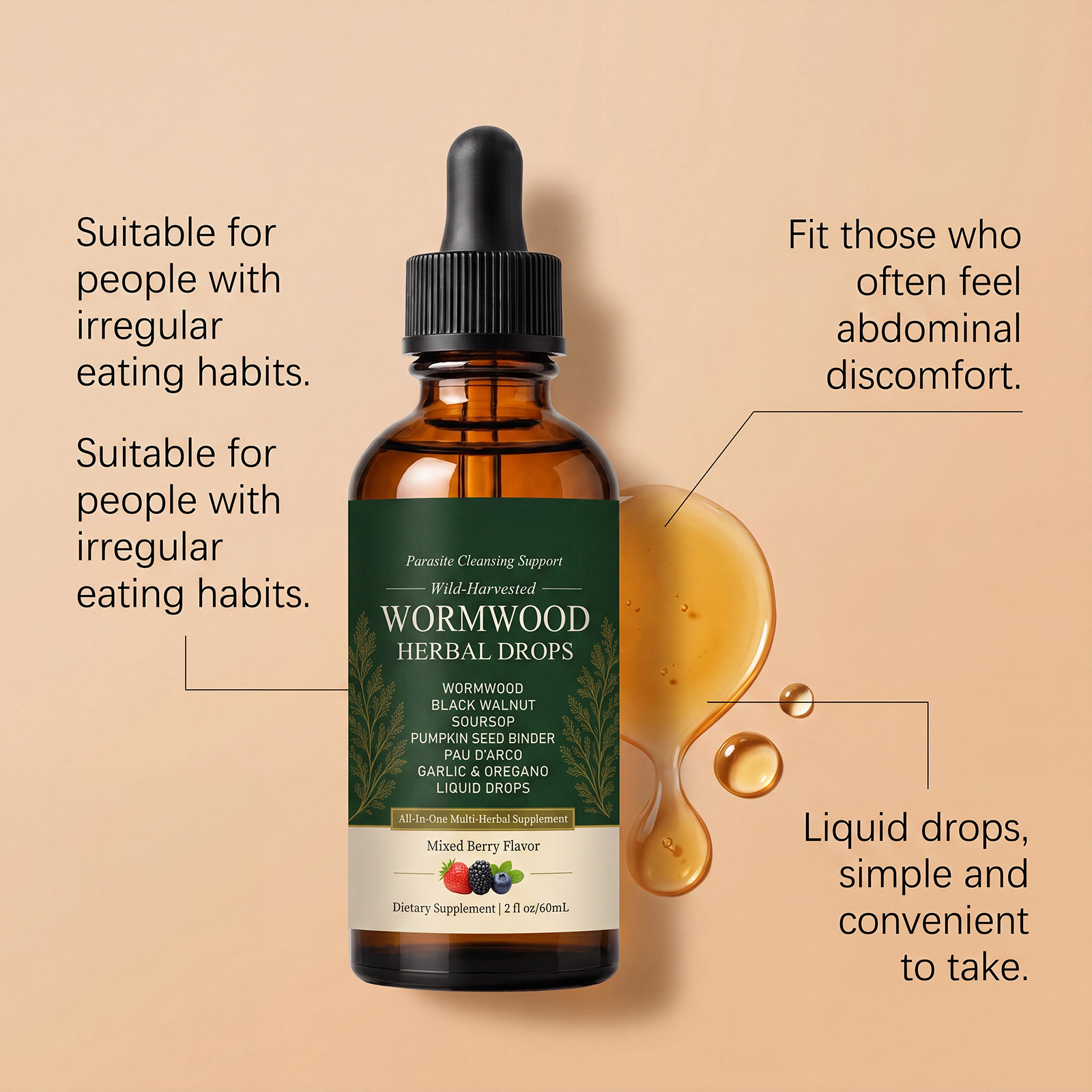 Intestinal Moistening Light Nourishing Oral Drop For Body Internal Daily Health Gentle Care
