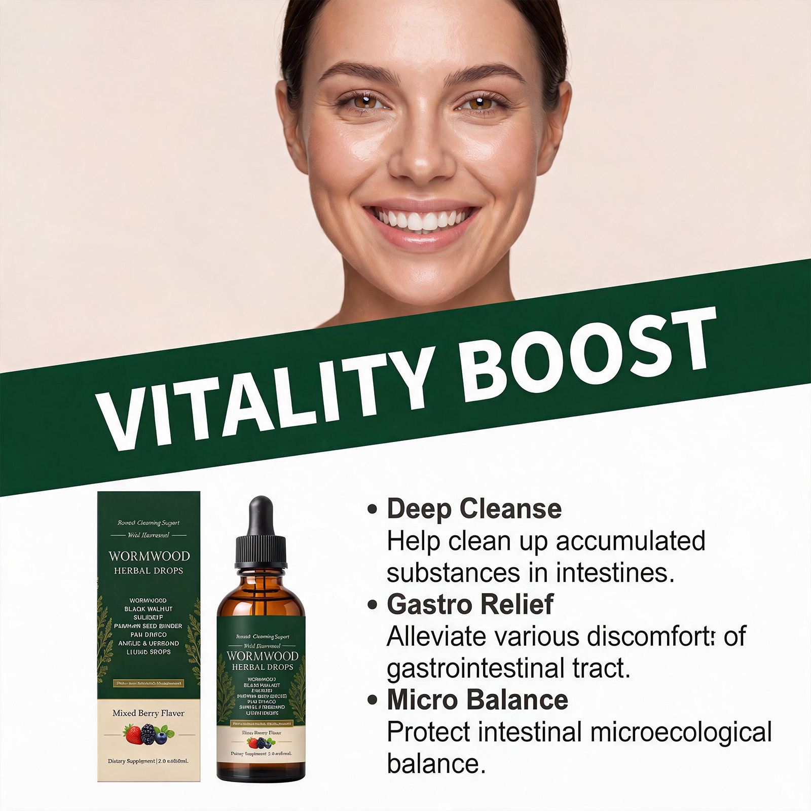 Intestinal Moistening Light Nourishing Oral Drop For Body Internal Daily Health Gentle Care