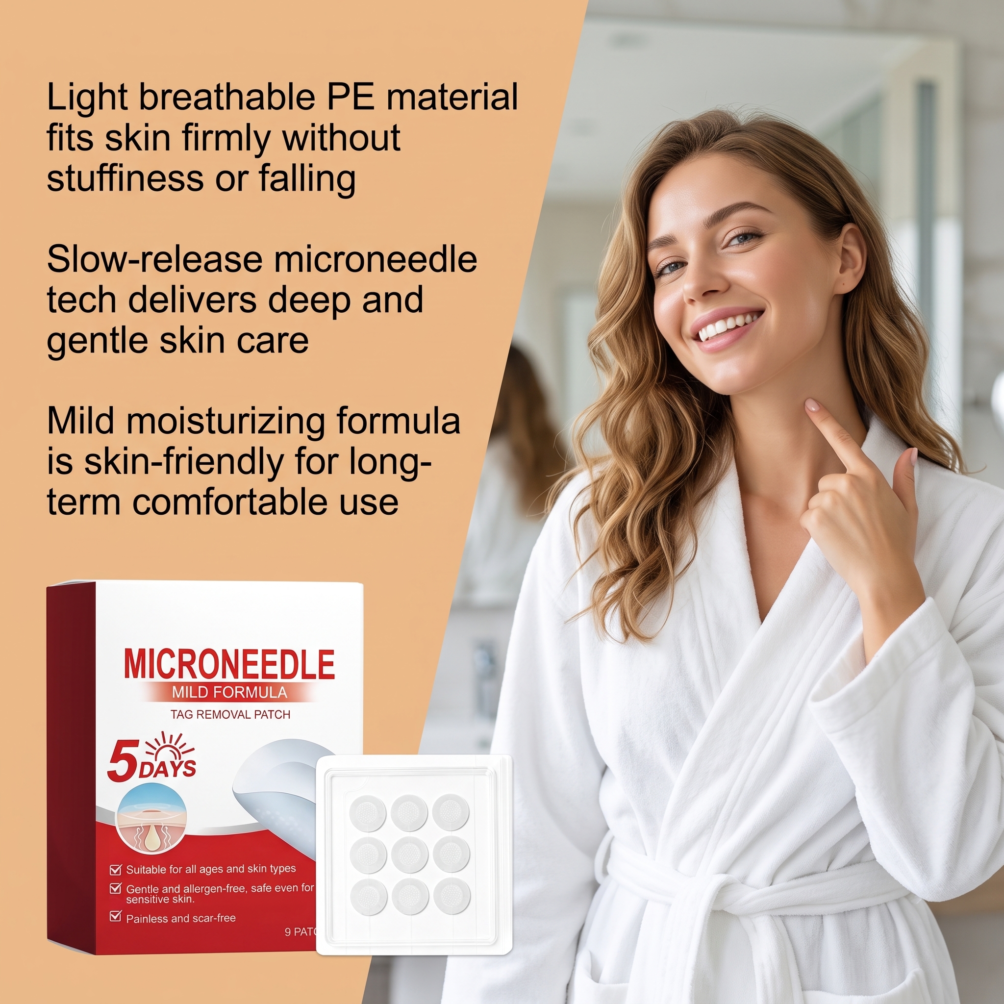 Skin Care Patch Gentle Clean Body Local Flaw Smooth Tender Skin Moisturizing Skin Friendly Patch