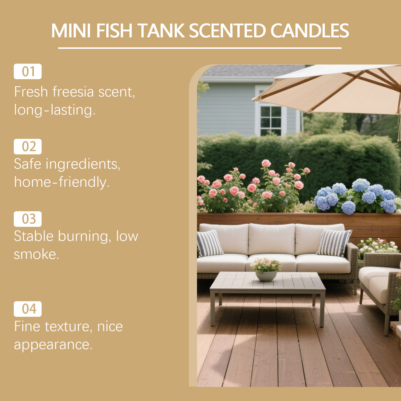 Mini Fish Tank Scented Candle Creative Appearance Fragrance Air Bedroom Living Room Fresh Atmosphere Easy Application