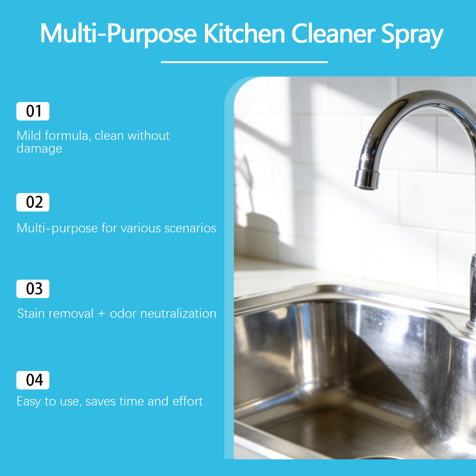 Kitchen Cleaning Spray Powerful Remove Oil Stains Household Daily Multi Purpose Cleaner