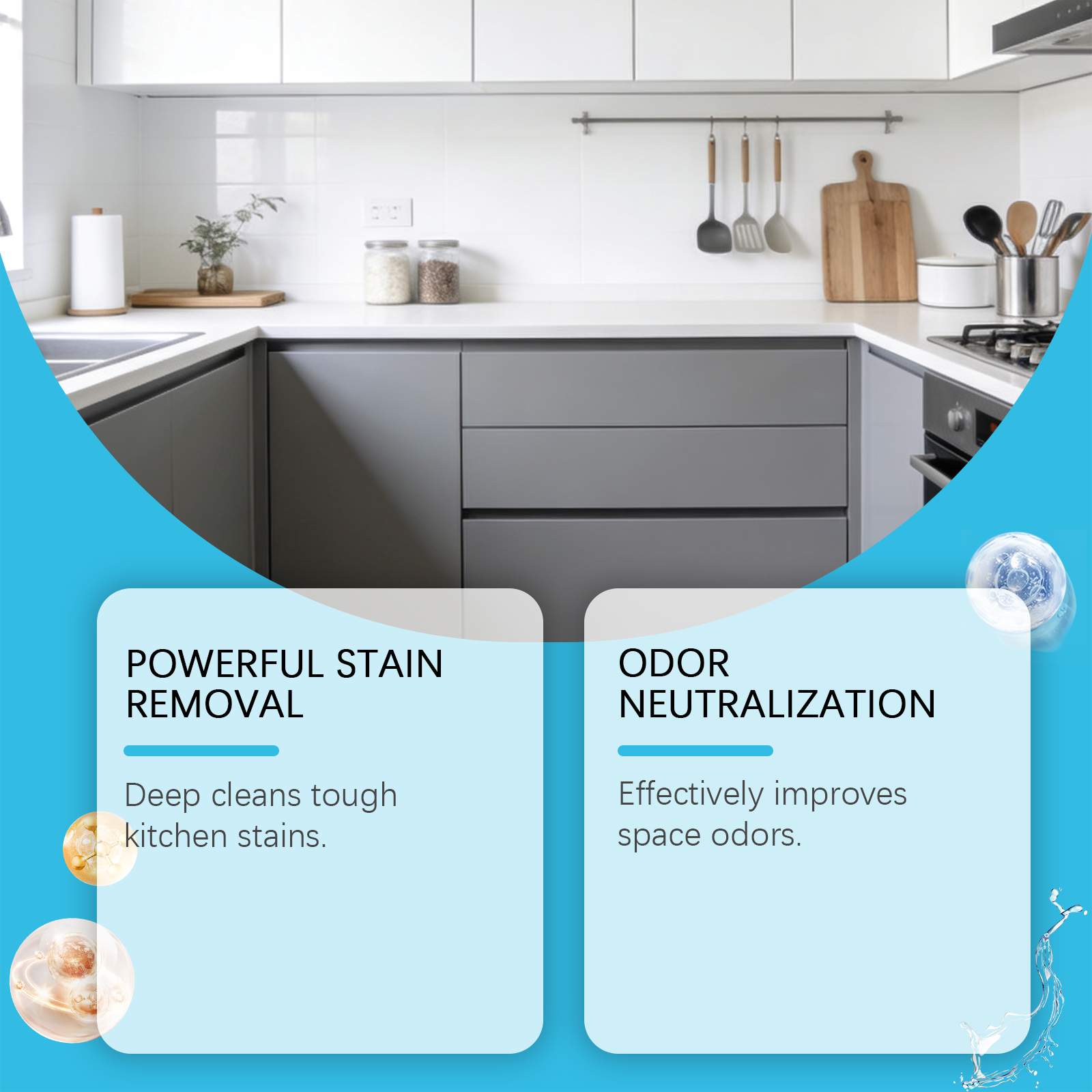 Kitchen Cleaning Spray Powerful Remove Oil Stains Household Daily Multi Purpose Cleaner