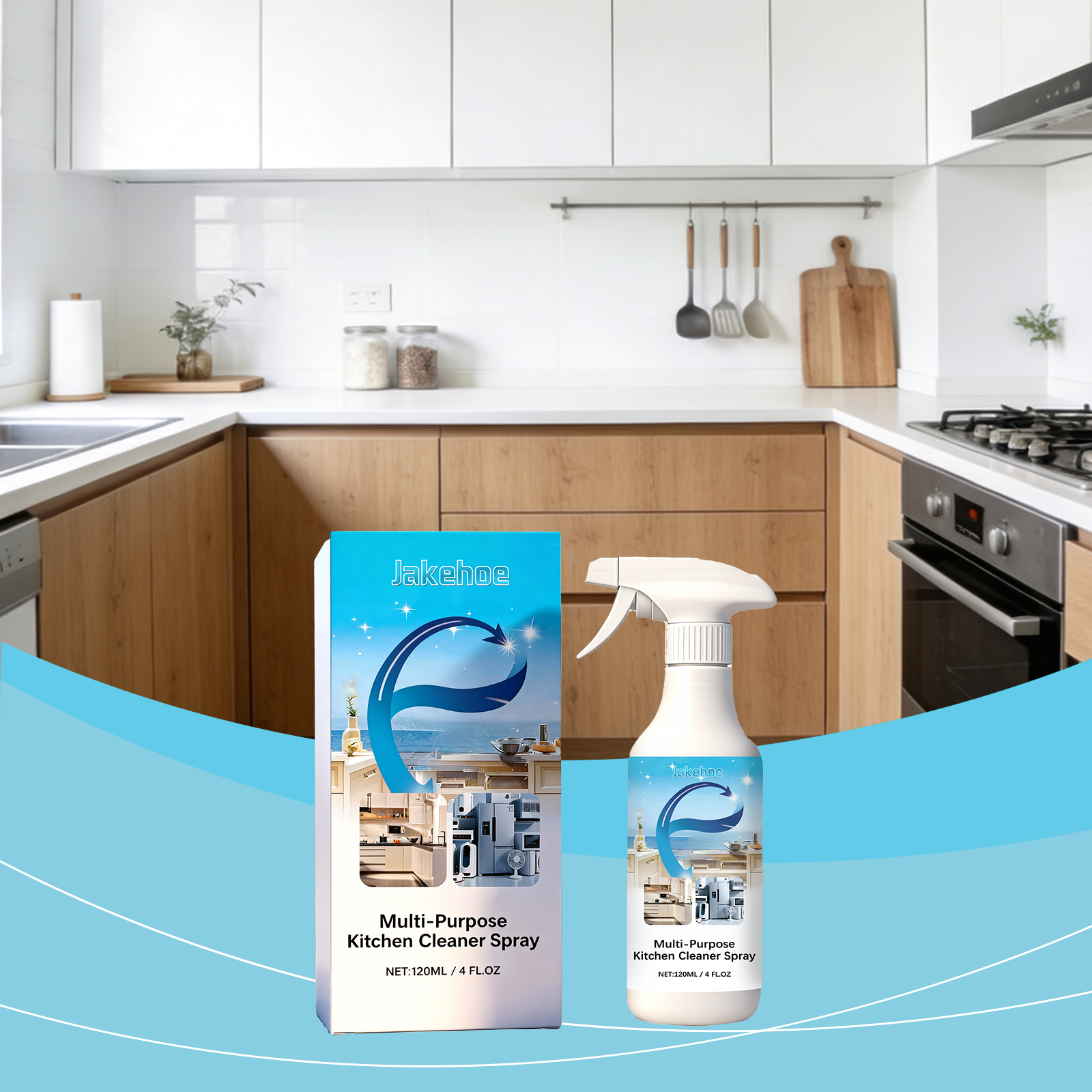 Kitchen Cleaning Spray Powerful Remove Oil Stains Household Daily Multi Purpose Cleaner