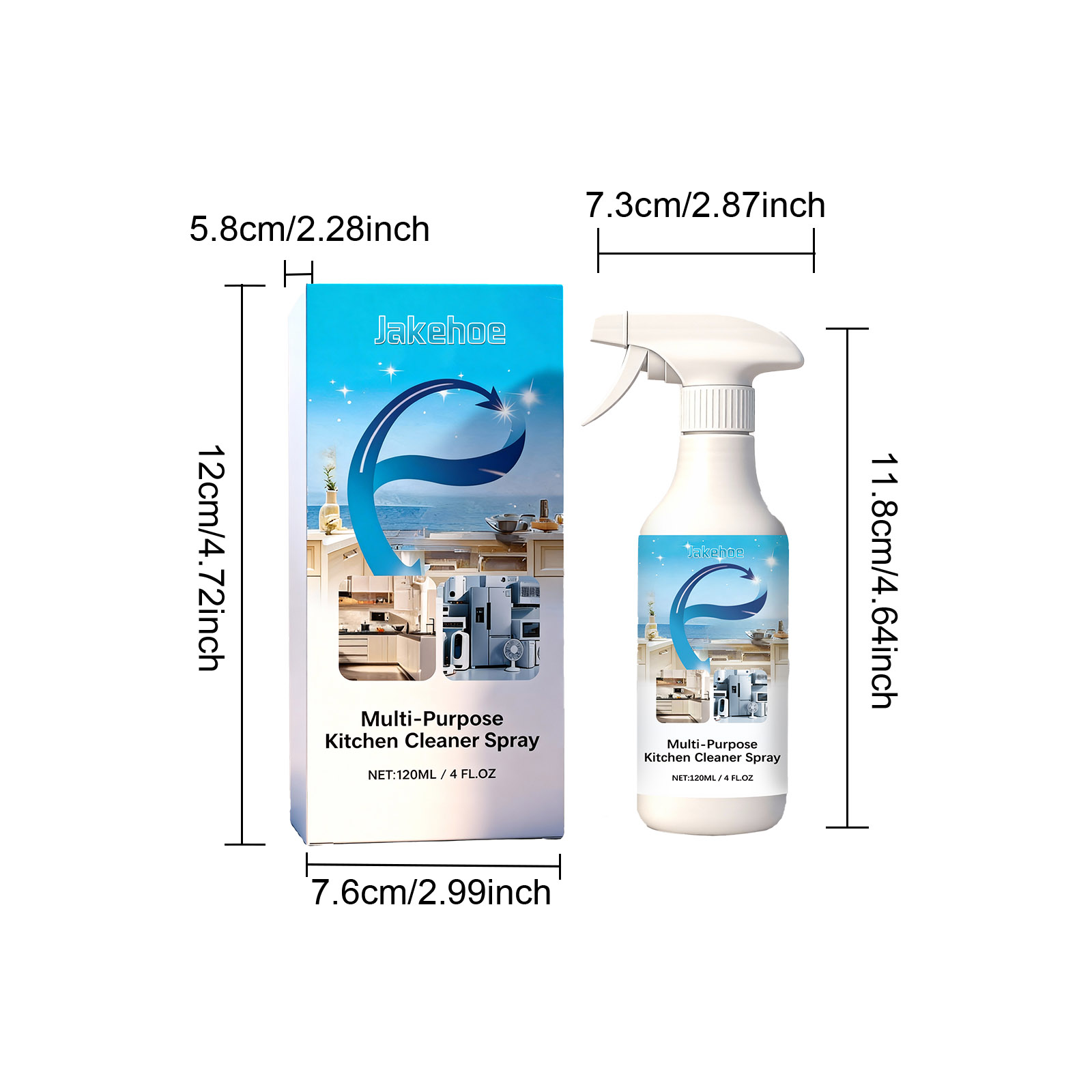 Kitchen Cleaning Spray Powerful Remove Oil Stains Household Daily Multi Purpose Cleaner