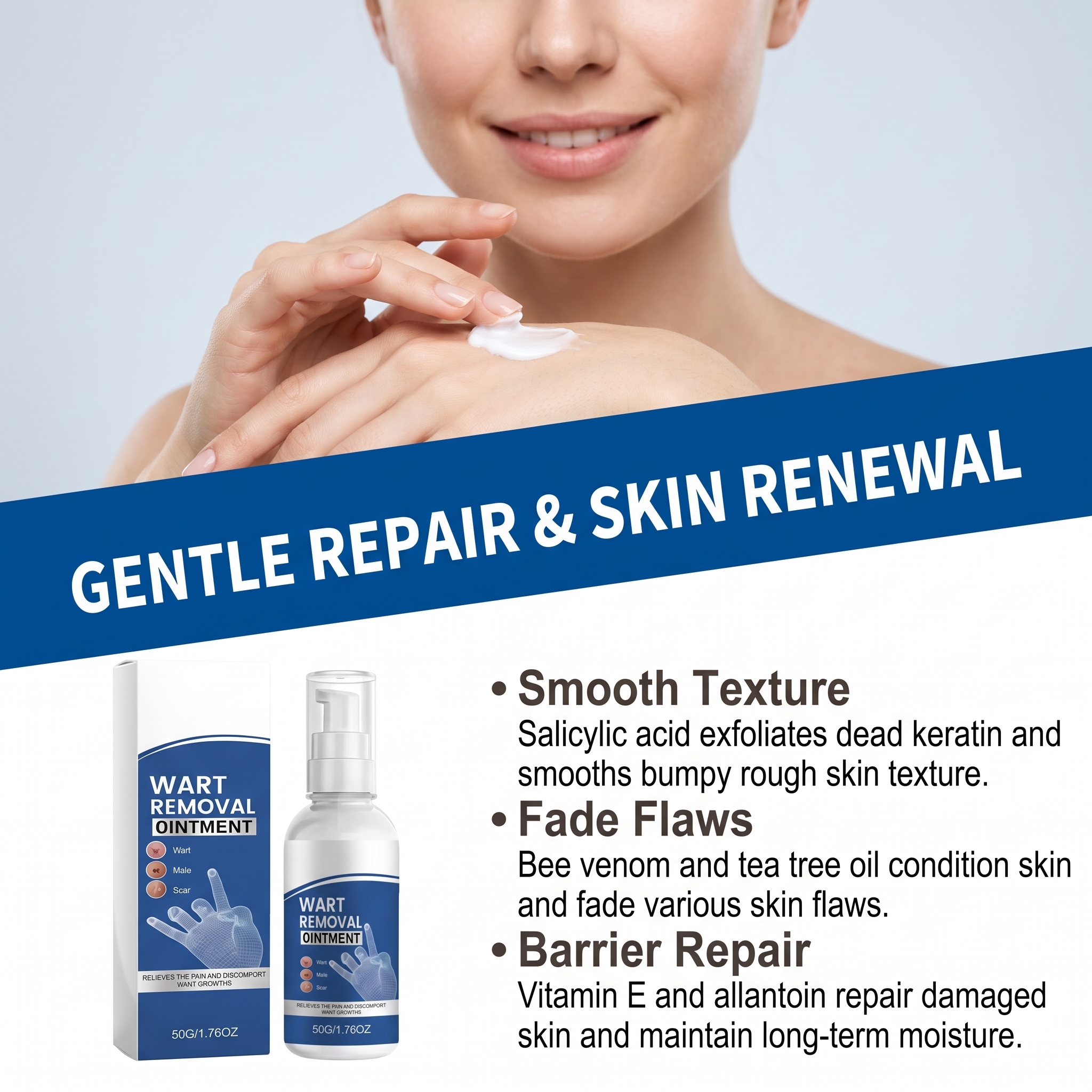 Skin Care Spray Cream Soften Surface Cutin Improve Skin Bumps Fade Defect Marks Daily Moisturizing Maintenance