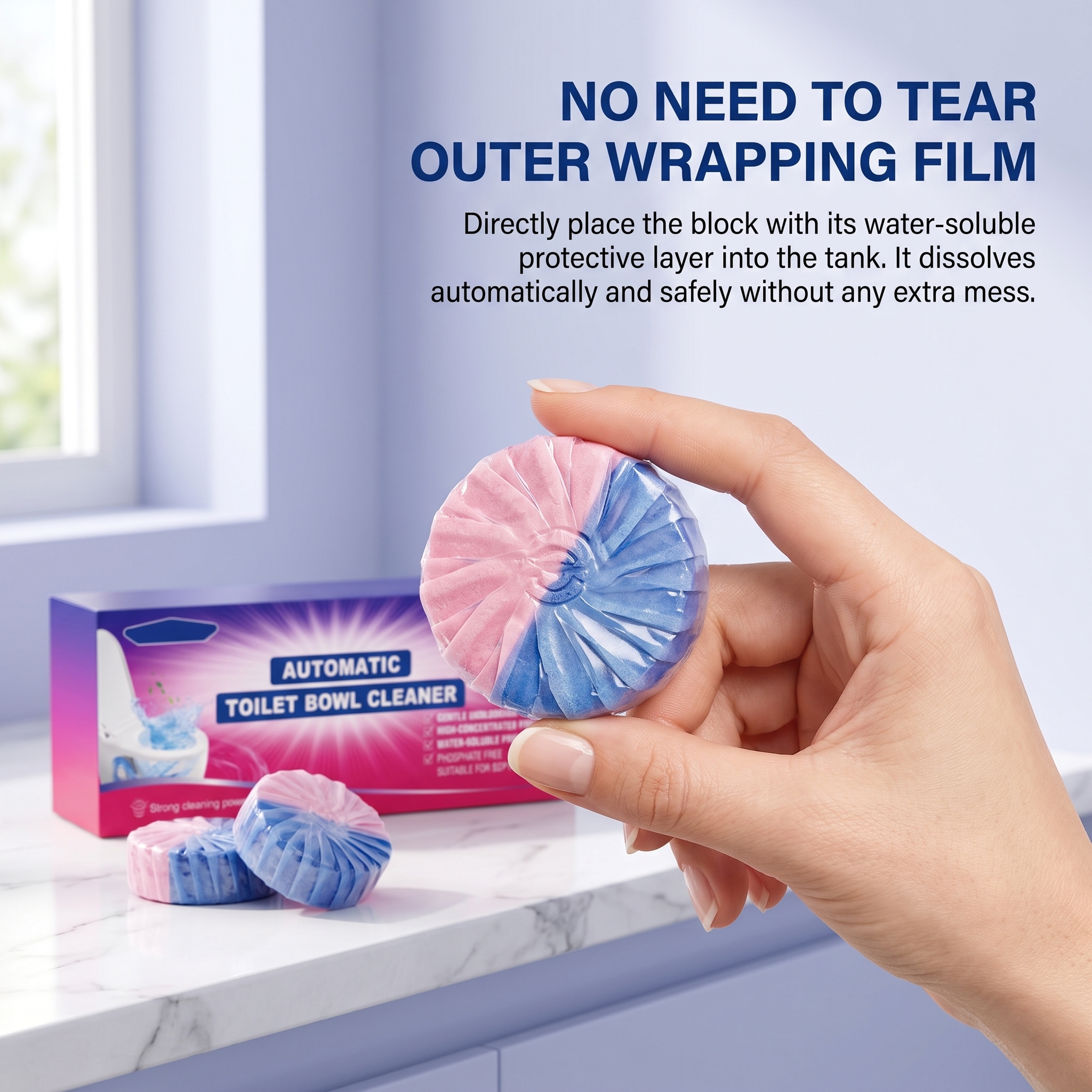 Toilet Cleaning Block Household Bathroom Stain Removal Yellowing Eliminate Odor Daily Convenient Fragrant Toilet Cleaner