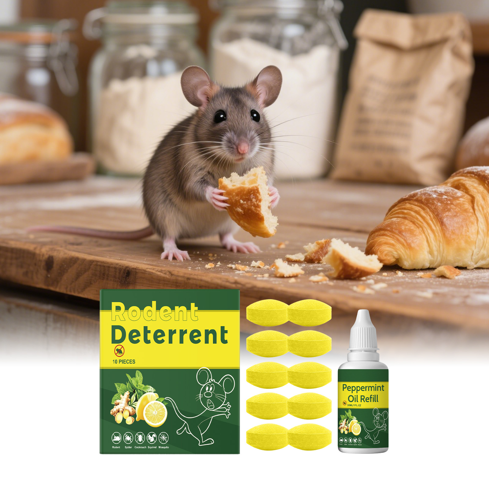 Rat Repellent Pills Indoor Outdoor Universal Daily Garage Attic Multi Scene Block Prevent Disturb