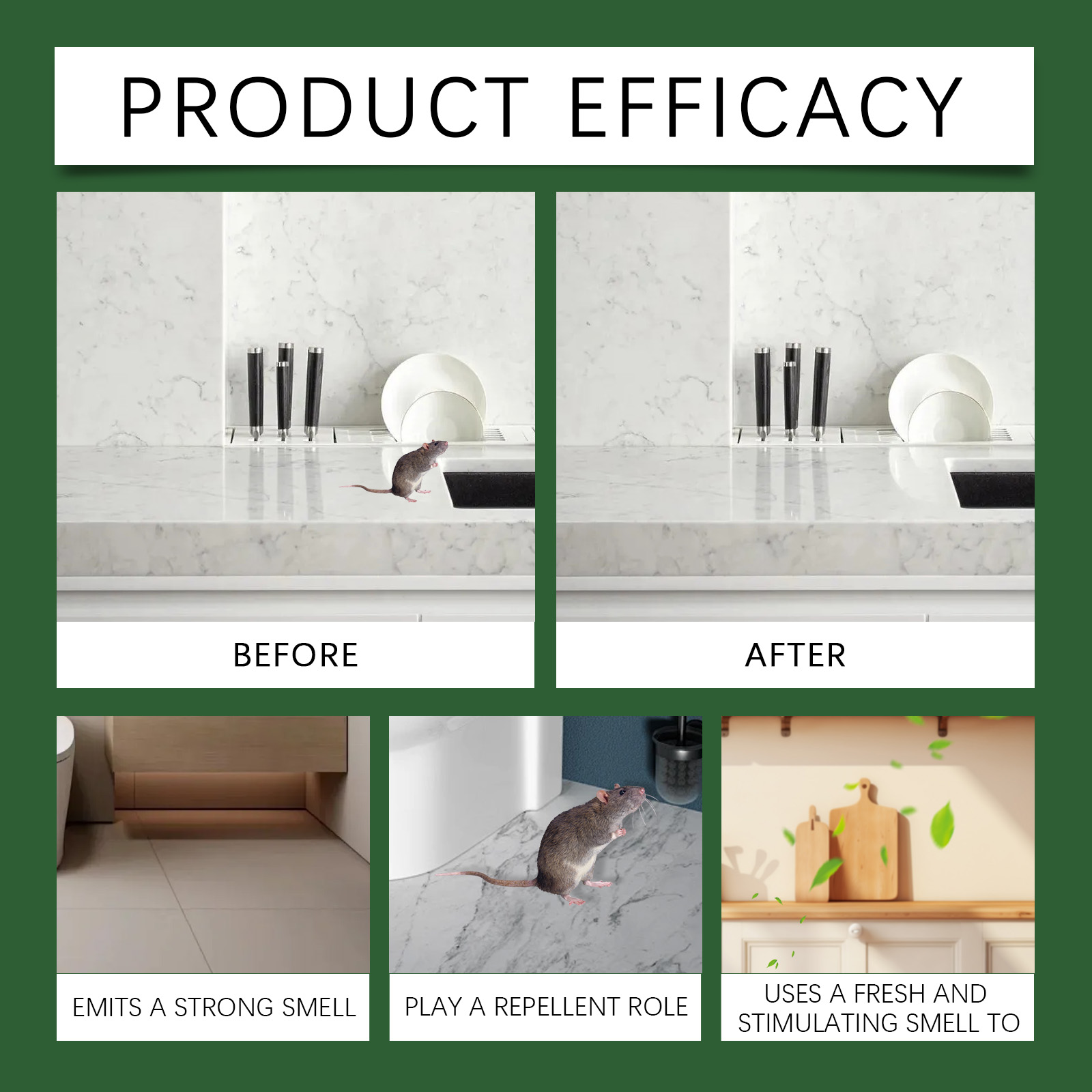 Rat Repellent Pills Indoor Outdoor Universal Daily Garage Attic Multi Scene Block Prevent Disturb