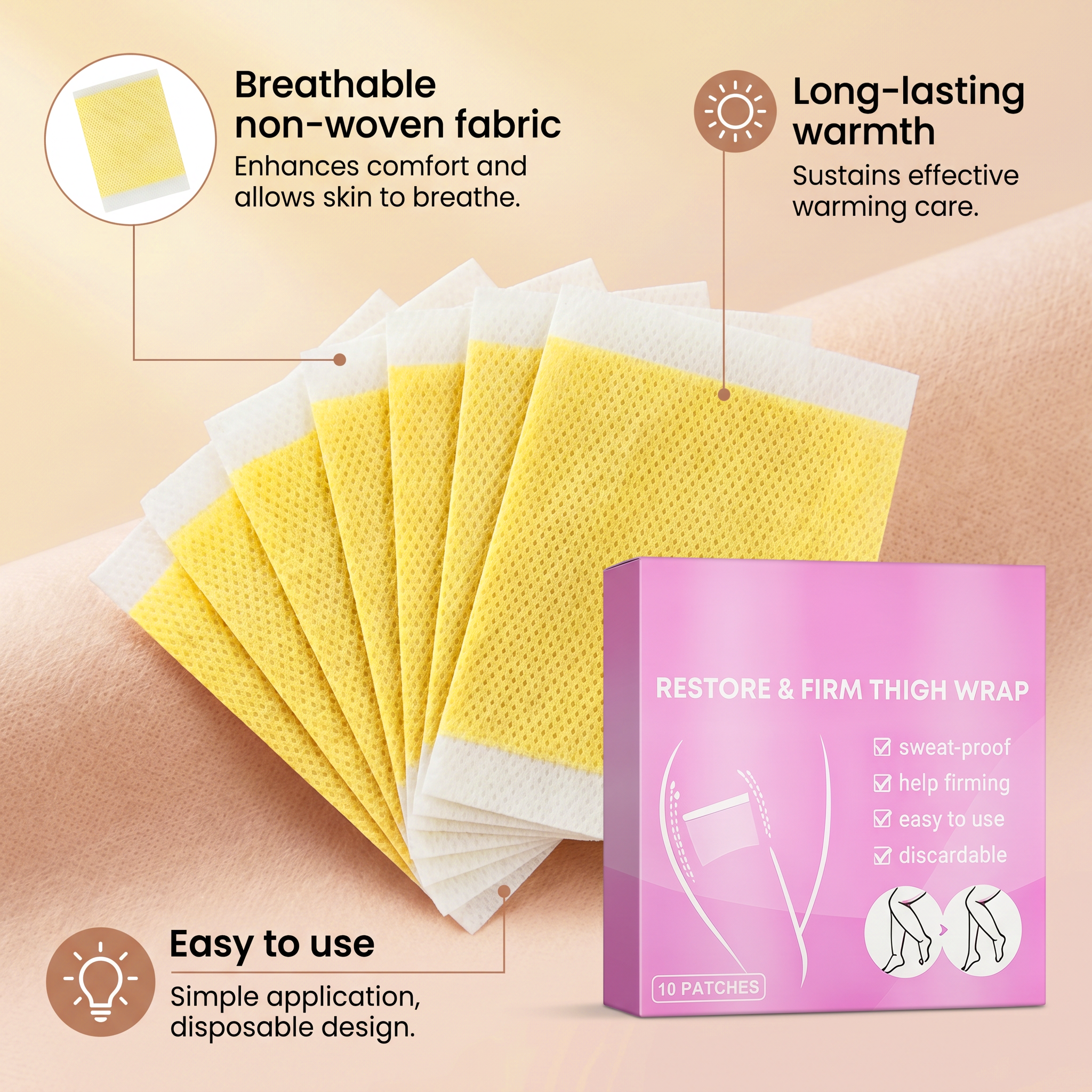 Leg Care Patch Soft Comfortable Skinfriendly Breathable Relieve Leg Fatigue Daily Leg Nursing Patch
