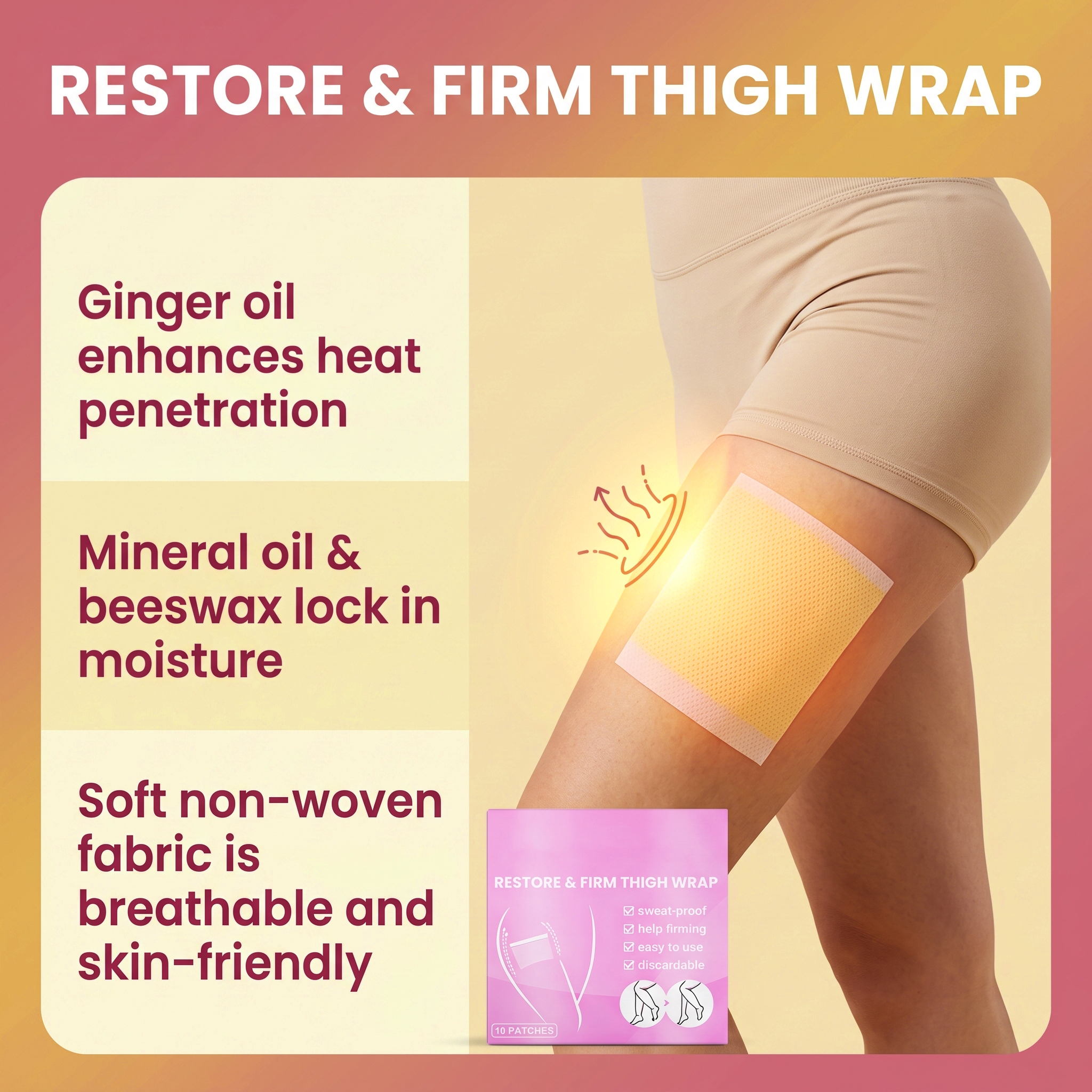 Leg Care Patch Soft Comfortable Skinfriendly Breathable Relieve Leg Fatigue Daily Leg Nursing Patch