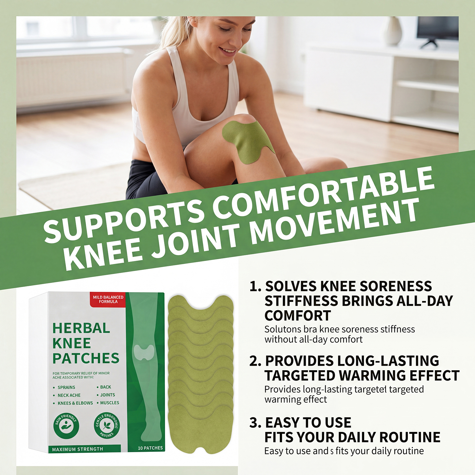 Herbal Joint Comfort Patch Care Leg Knee Waist Muscle Care Body Nursing Sticker