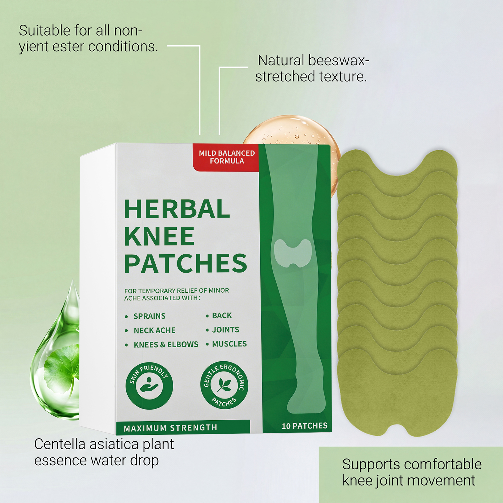 Herbal Joint Comfort Patch Care Leg Knee Waist Muscle Care Body Nursing Sticker