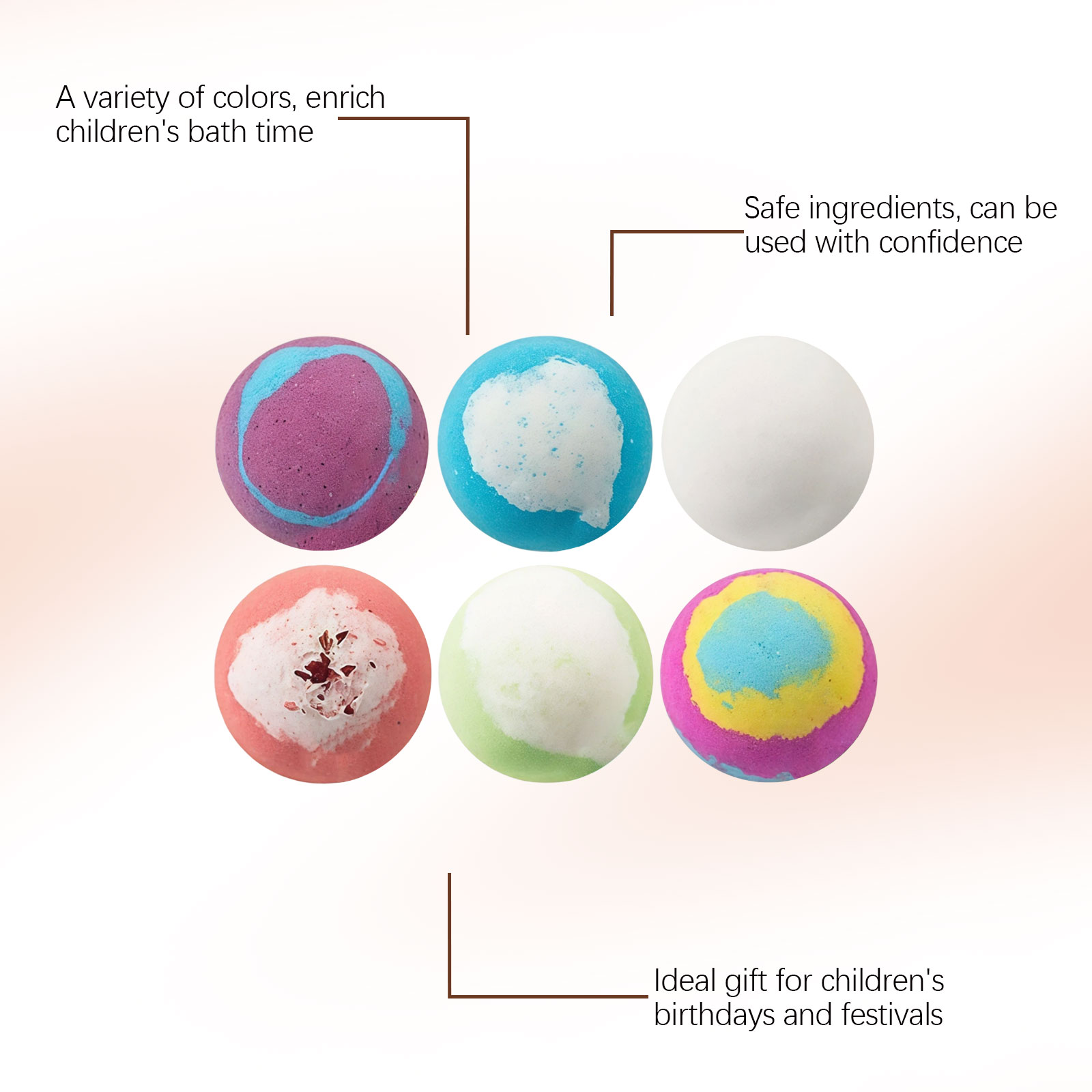 Bath Toy Ball Set Colorful Fragrant Mild Cleansing Fine Foam Bathing Body Skin Care