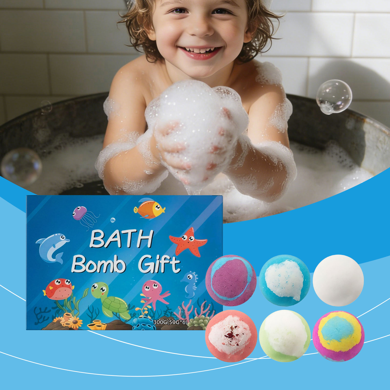 Bath Toy Ball Set Colorful Fragrant Mild Cleansing Fine Foam Bathing Body Skin Care