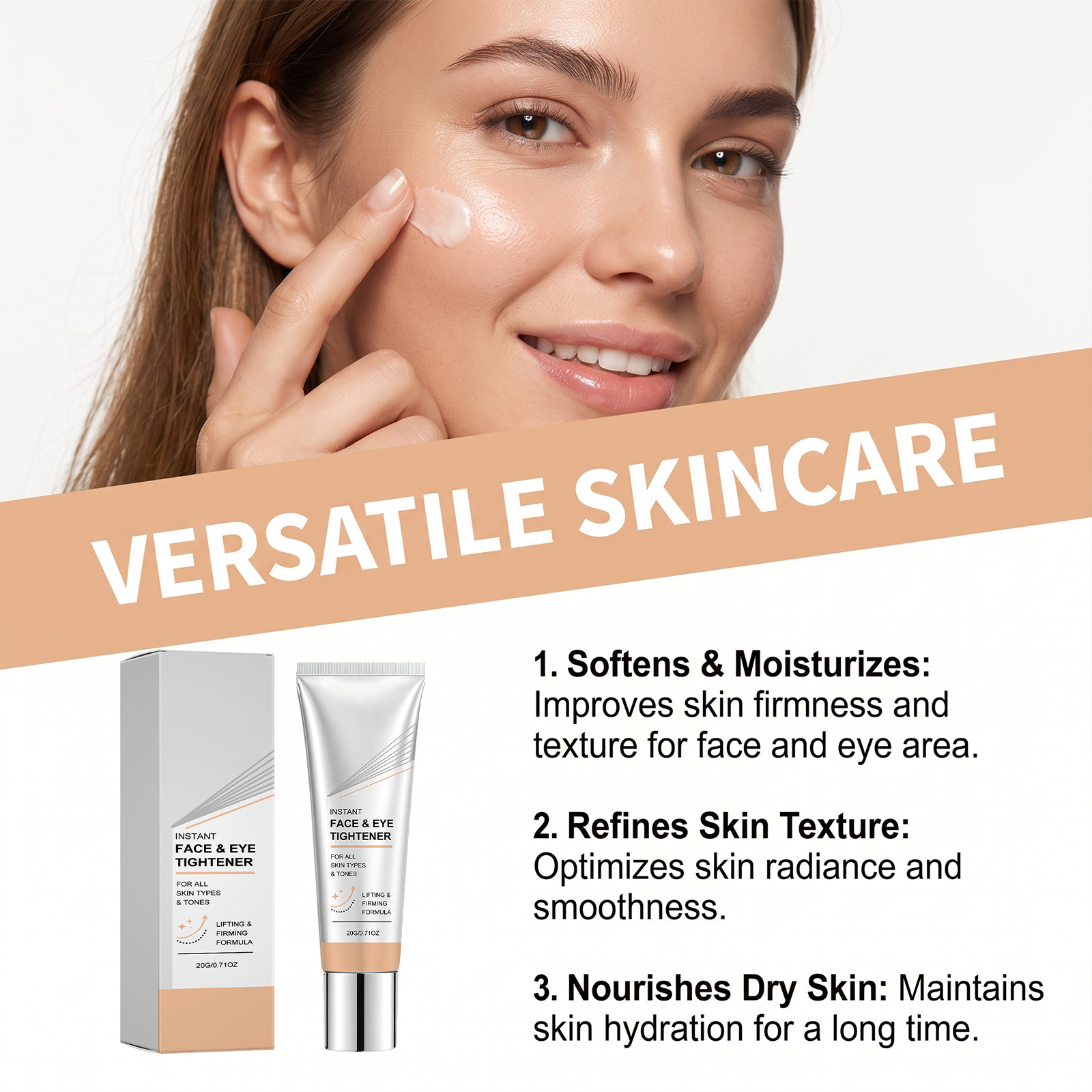 Facial Cream Absorbs Quickly Lightweight Nonsticky Soft Hydrating Skin Friendly For Face And Eye Area