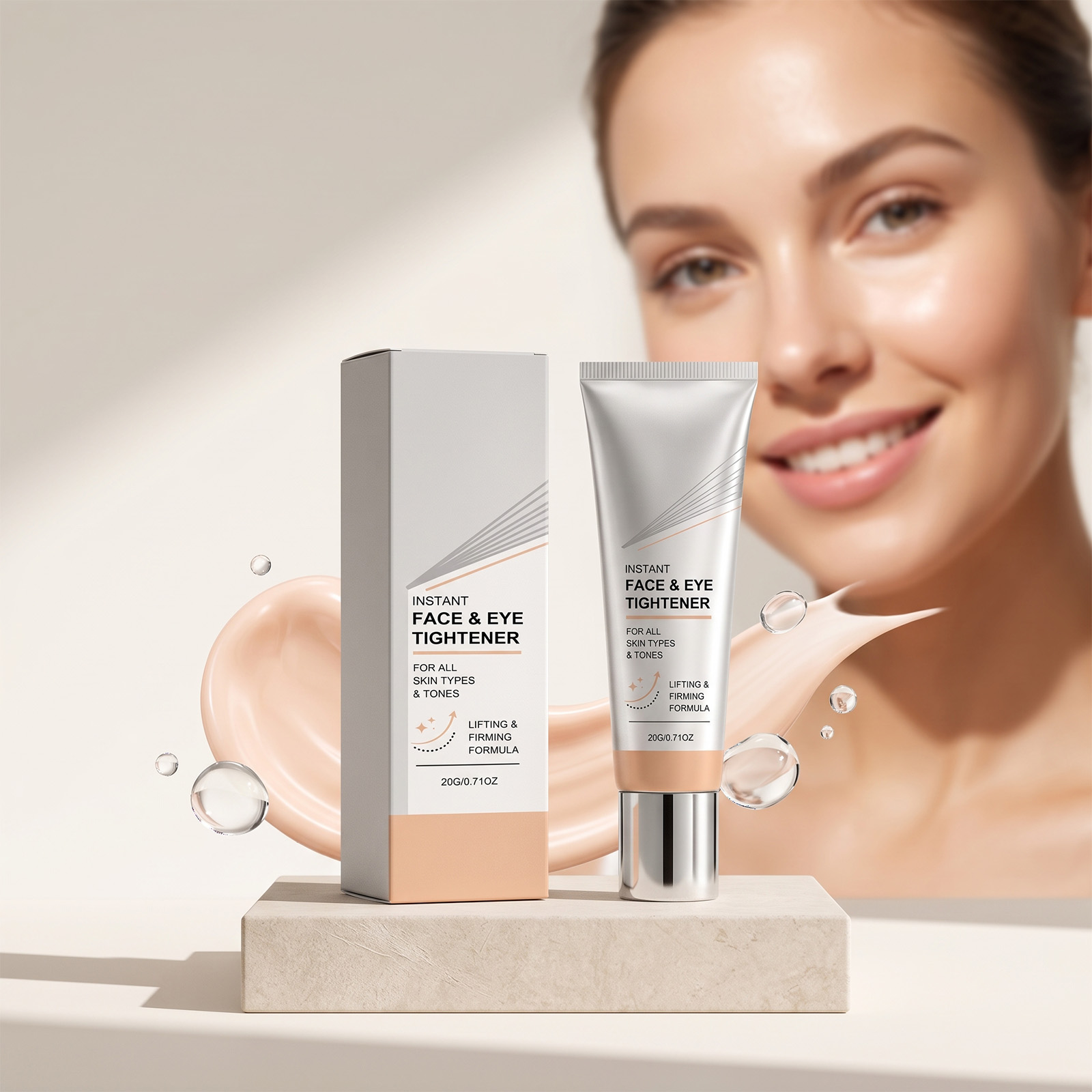 Facial Cream Absorbs Quickly Lightweight Nonsticky Soft Hydrating Skin Friendly For Face And Eye Area