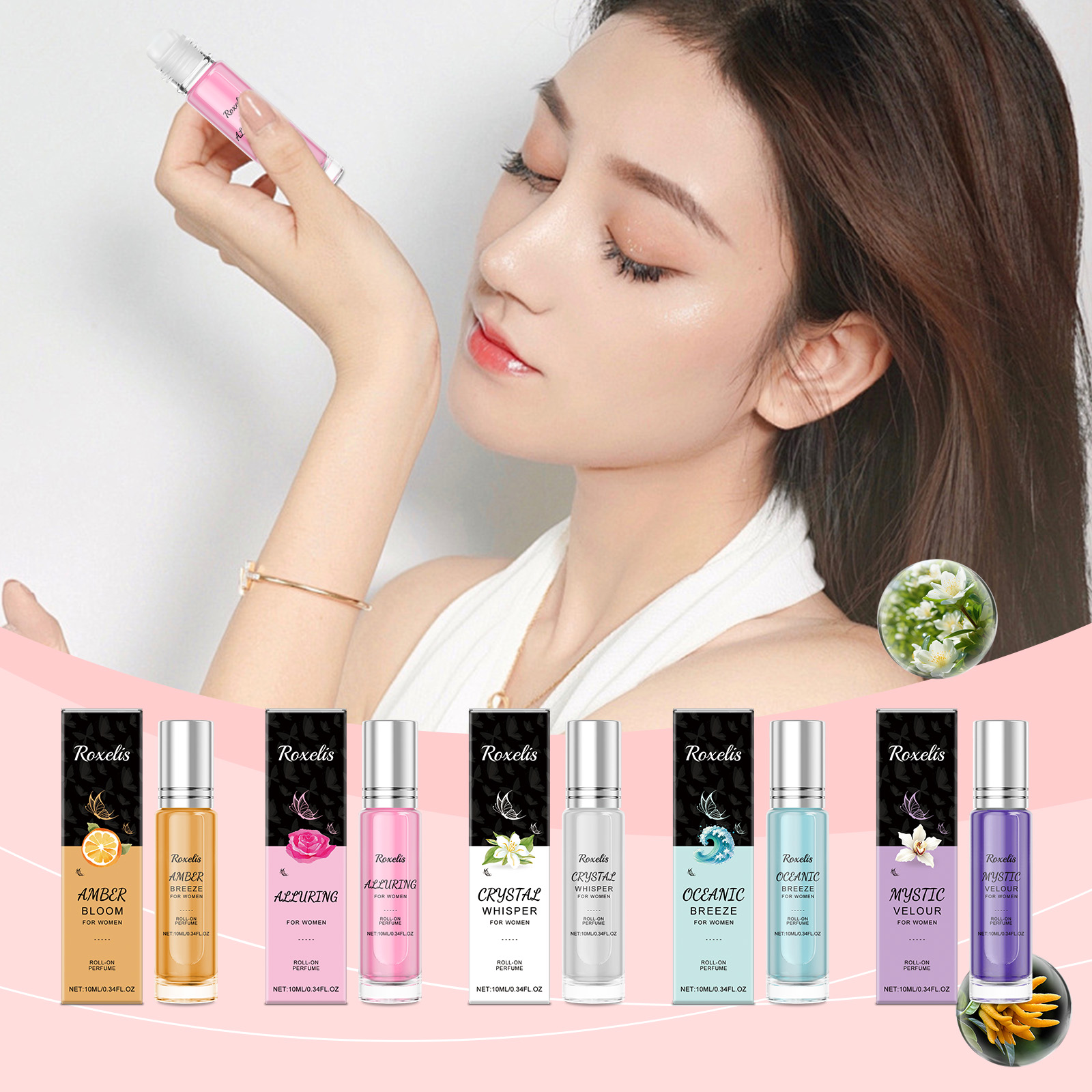 Orange Roll On Perfume Natural Long Lasting Fragrance Fresh Mild Daily Couple Dating Portable