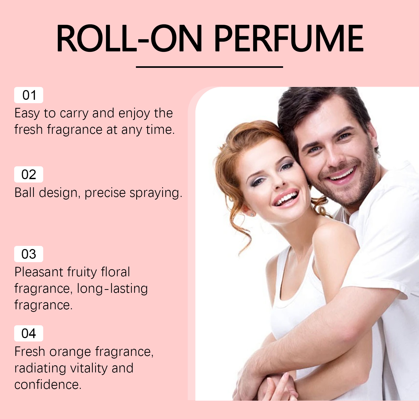 Orange Roll On Perfume Natural Long Lasting Fragrance Fresh Mild Daily Couple Dating Portable