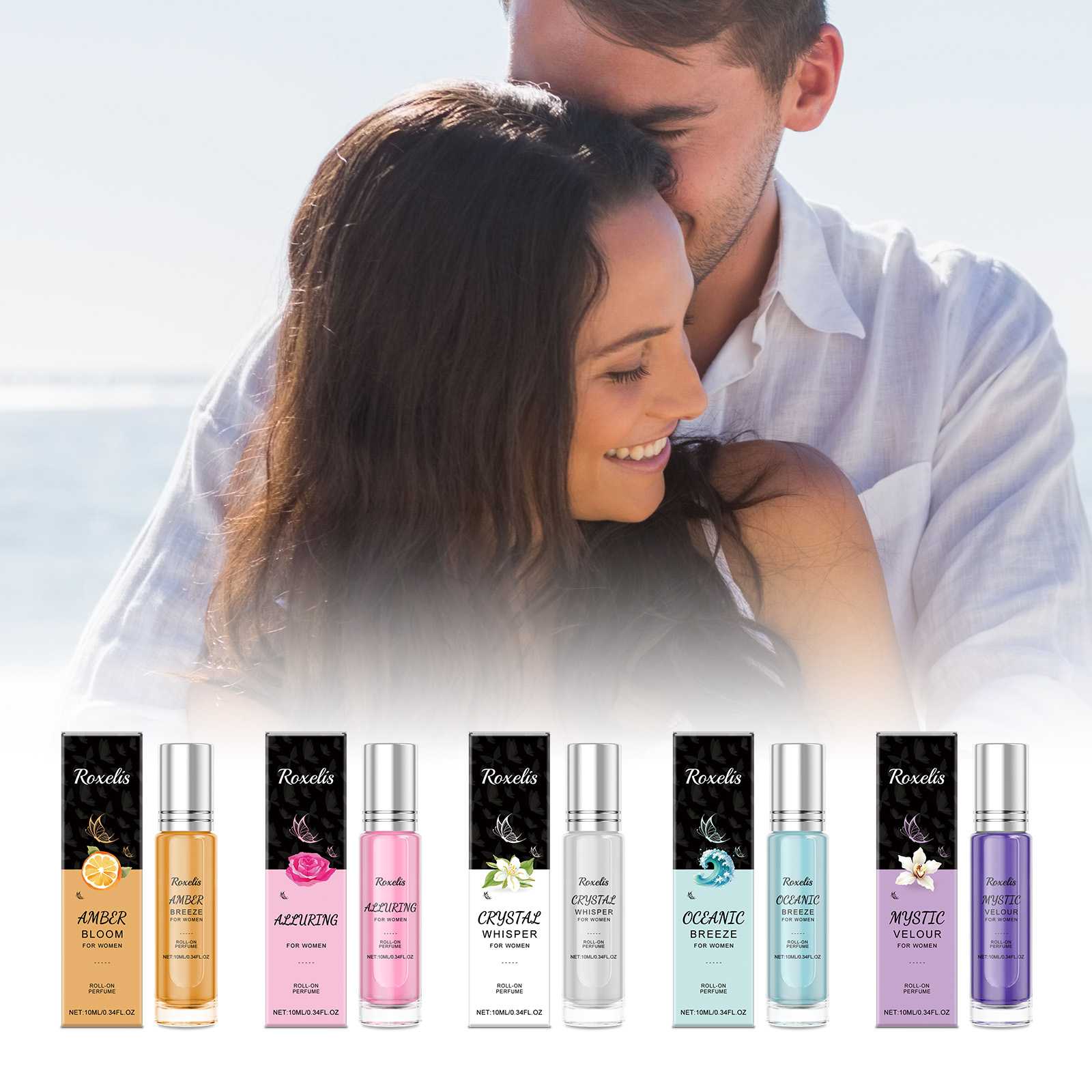 Orange Roll On Perfume Natural Long Lasting Fragrance Fresh Mild Daily Couple Dating Portable