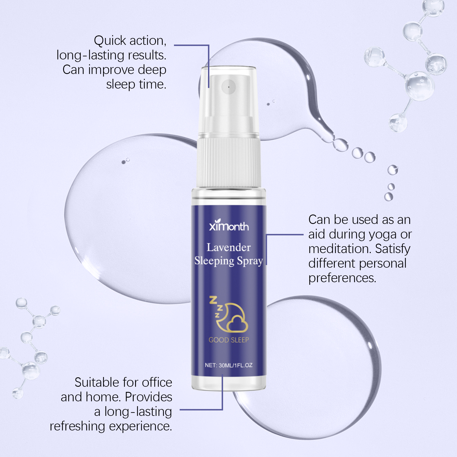 Lavender Sleep Spray Night Calm Gentle Care For Sleep Body Care Pillow Side Spray