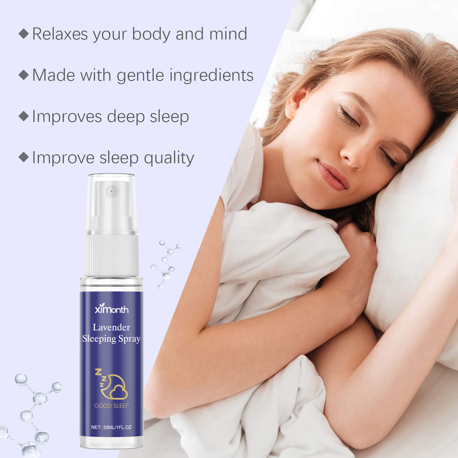 Lavender Sleep Spray Night Calm Gentle Care For Sleep Body Care Pillow Side Spray