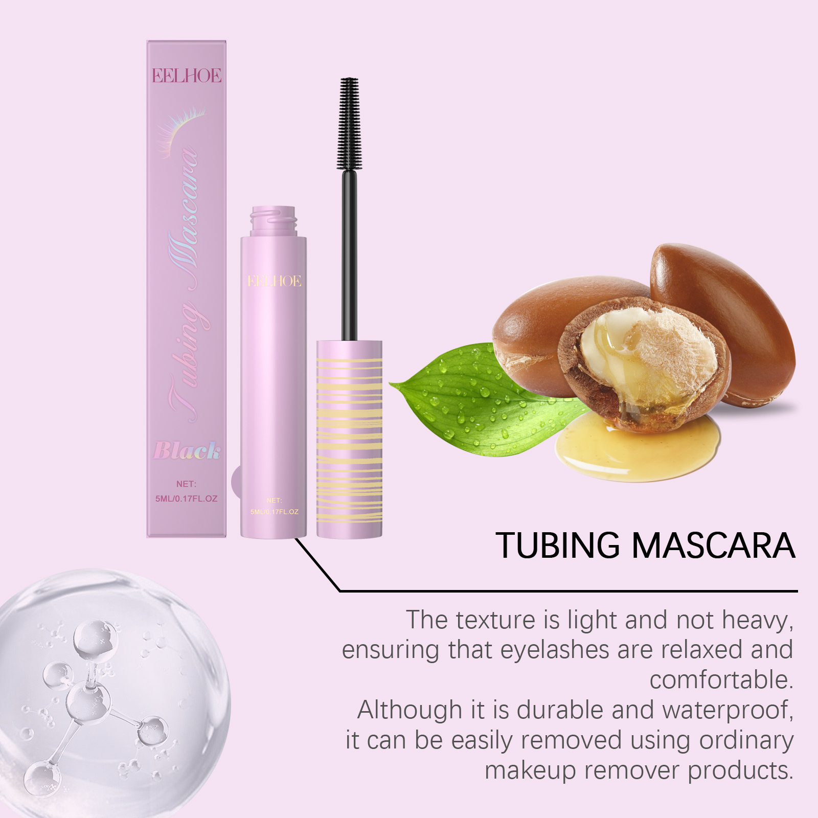 Black Mascara Daily Natural Smudgeproof Longlasting Party Glam Eye Makeup Setting Mascara