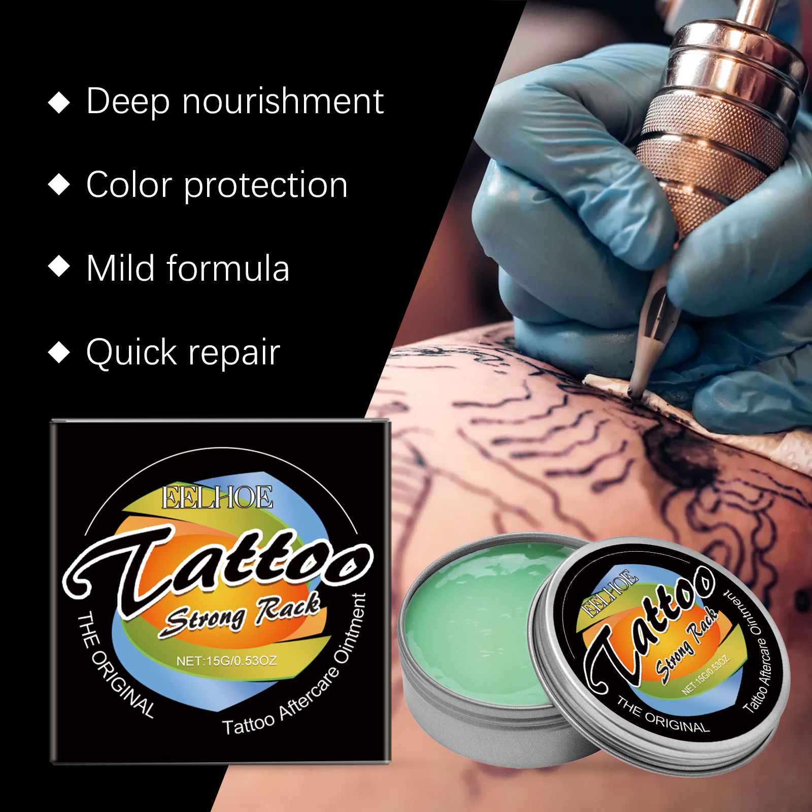 Tattoo Aftercare Cream Gentle Cleansing Moisturizing Color Locking For Newly Tattooed Skin Daily Healing Care