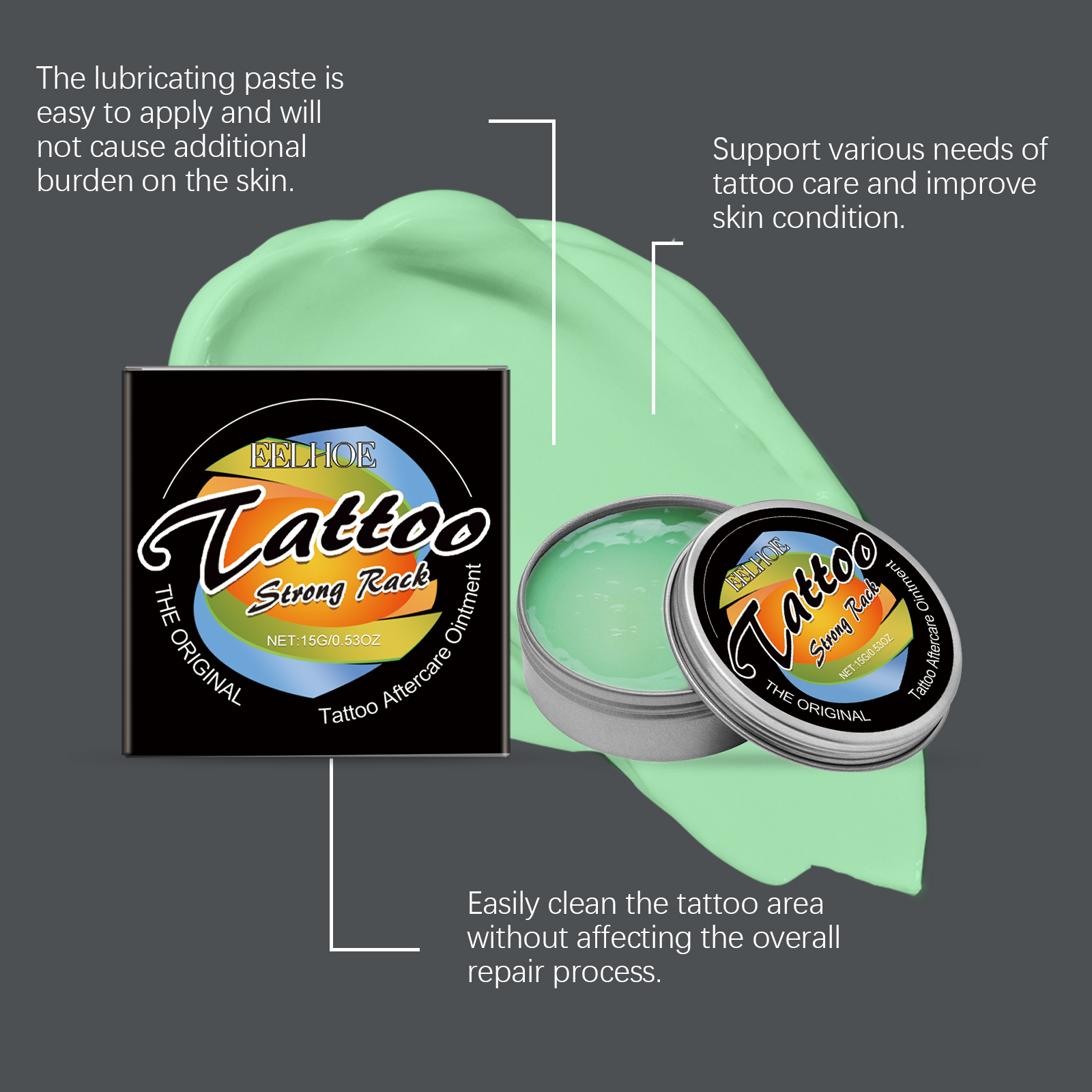 Tattoo Aftercare Cream Gentle Cleansing Moisturizing Color Locking For Newly Tattooed Skin Daily Healing Care