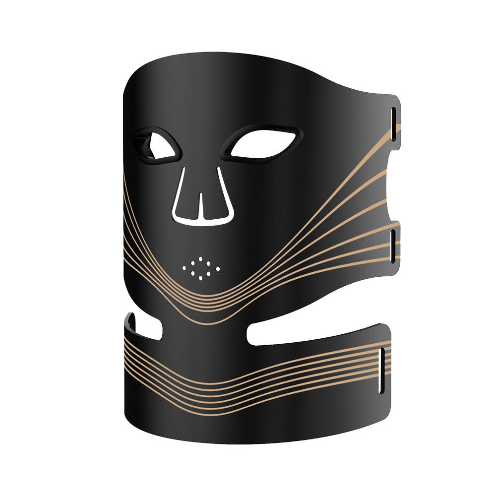 (Black) Red Light Therapy for Face LED Facial Mask Wireless Light Therapy Mask 4 Color Near-Infrared Red Light for Skin Glow Anti-Aging Acne Wrinkle Relief Home Travel