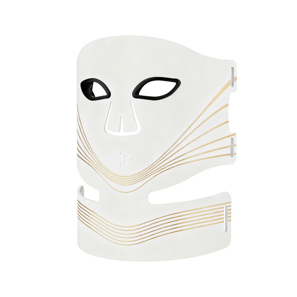 (Black) Red Light Therapy for Face LED Facial Mask Wireless Light Therapy Mask 4 Color Near-Infrared Red Light for Skin Glow Anti-Aging Acne Wrinkle Relief Home Travel