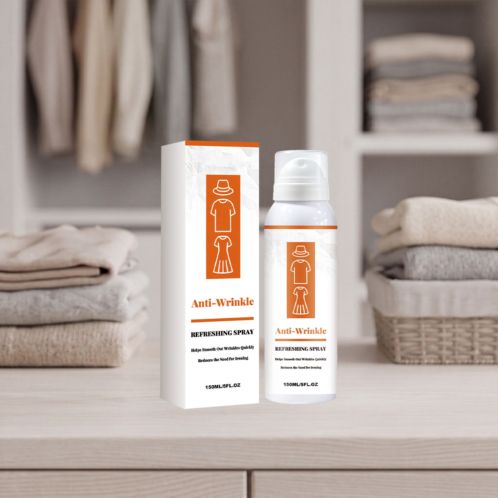 Fabric Wrinkle Release Spray For Clothes Lightweight Smoothing And Daily Care 150ml