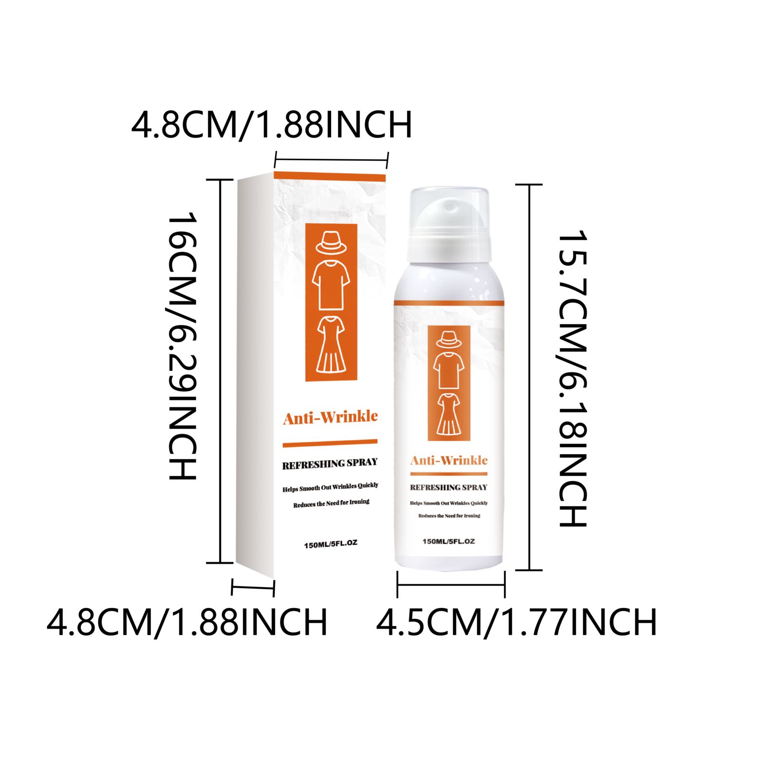Fabric Wrinkle Release Spray For Clothes Lightweight Smoothing And Daily Care 150ml