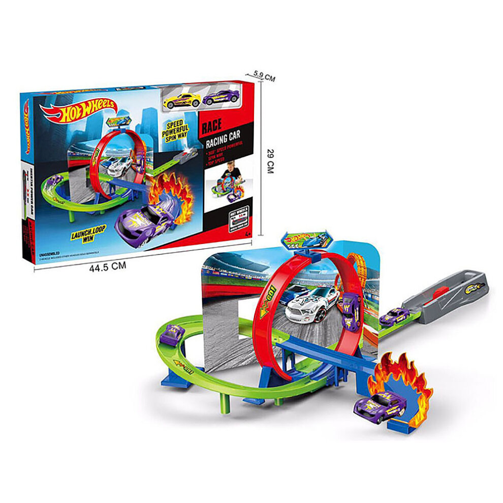 (HW06 Catapult rail car) Stitching Track Racing Model Ejection Rebound Fun