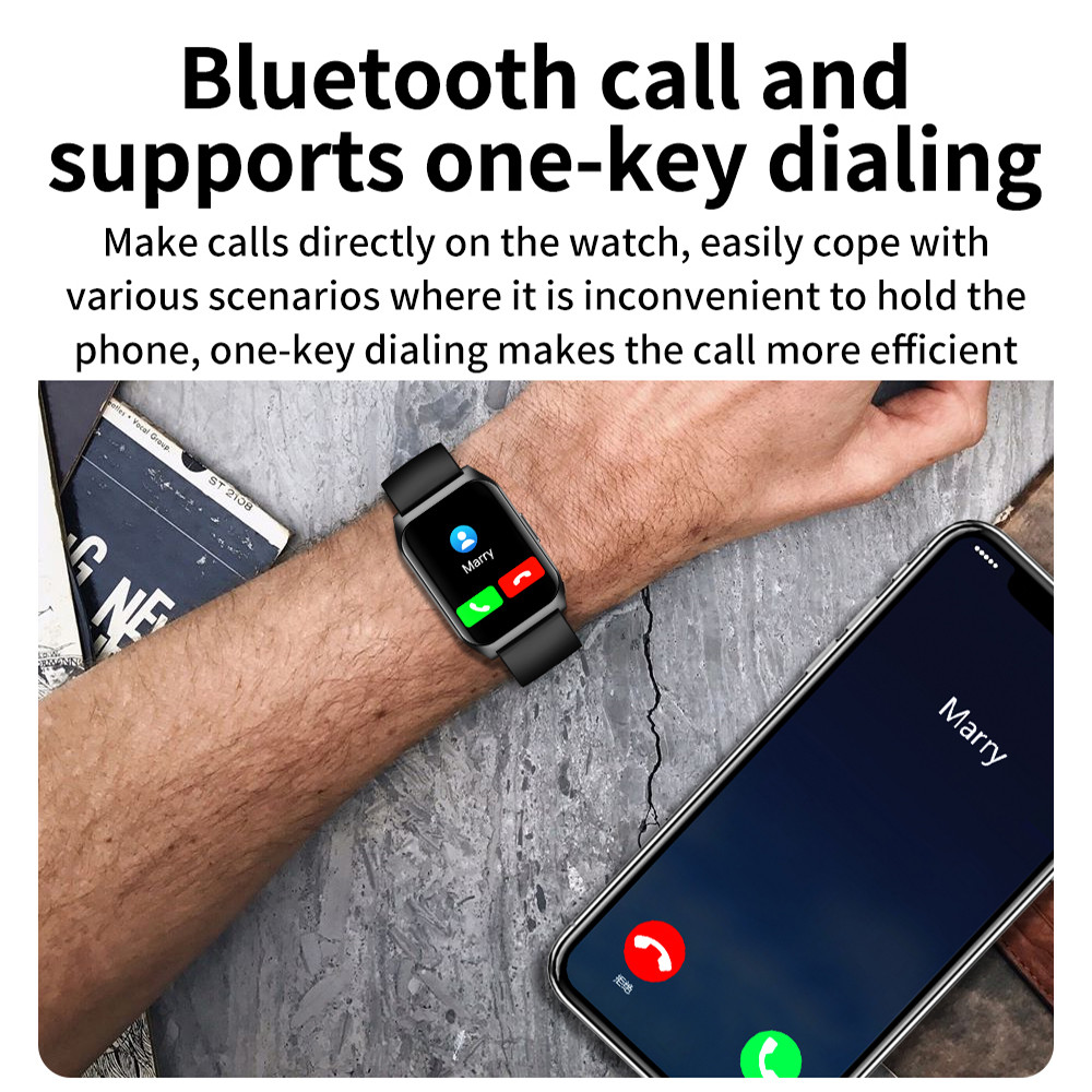 Dual Bluetooth Chip Call Models Smart Watch Fitness Smartwatch Men Women Music Clock For Android IOS Phone