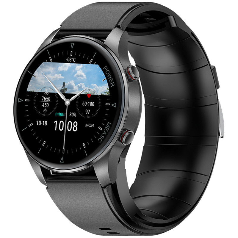 Smartwatch Air Pump Airbag True Oxygen Temperature Monitor Smart Watch Black