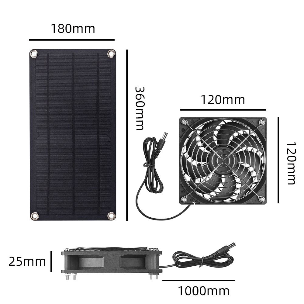 Makecool Solar Panel, 12V Monocrystalline Solar Panel Weatherproof Dual Fan EVA Array Solar Power System for Home, Sheds, Motorhomes, Rooftop, Caravan, Camper, Marine Boat and Off-grid