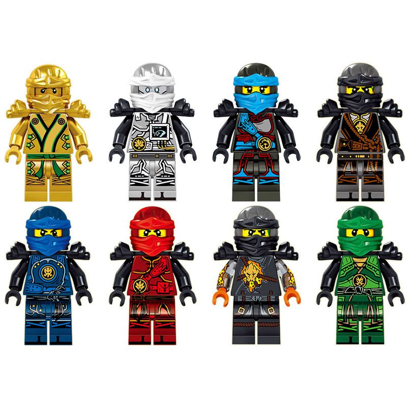 8Pcs Ninjago Motorcycle Set Mini Figures Fits Blocks Toy Christmas Halloween Gift