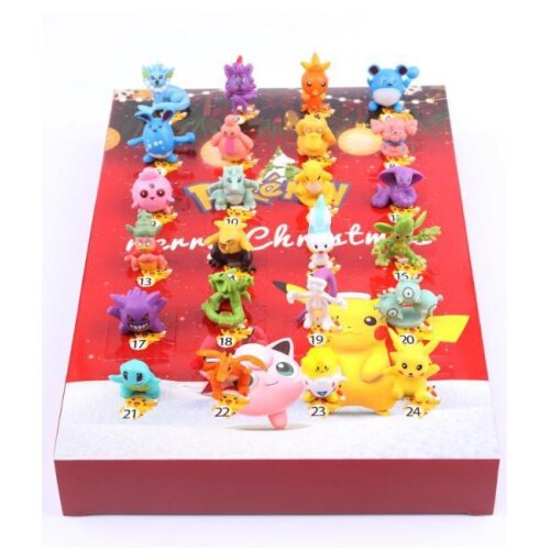 2023 to 2024 Pokemon Figure Theme Countdown Christmas Advent Calendars Red Figure Christmas Gifts For Kids