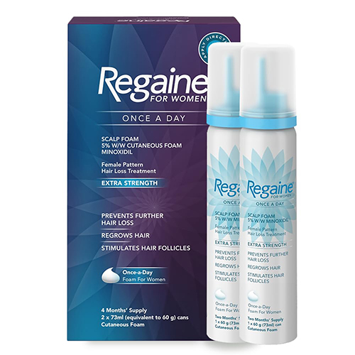 REGAINE for Women Once A Day Scalp Foam Extra Strength Hair Regrowth Treatment for Female Pattern Hair Loss Treatment Regrow Hair Stimulate Follicles