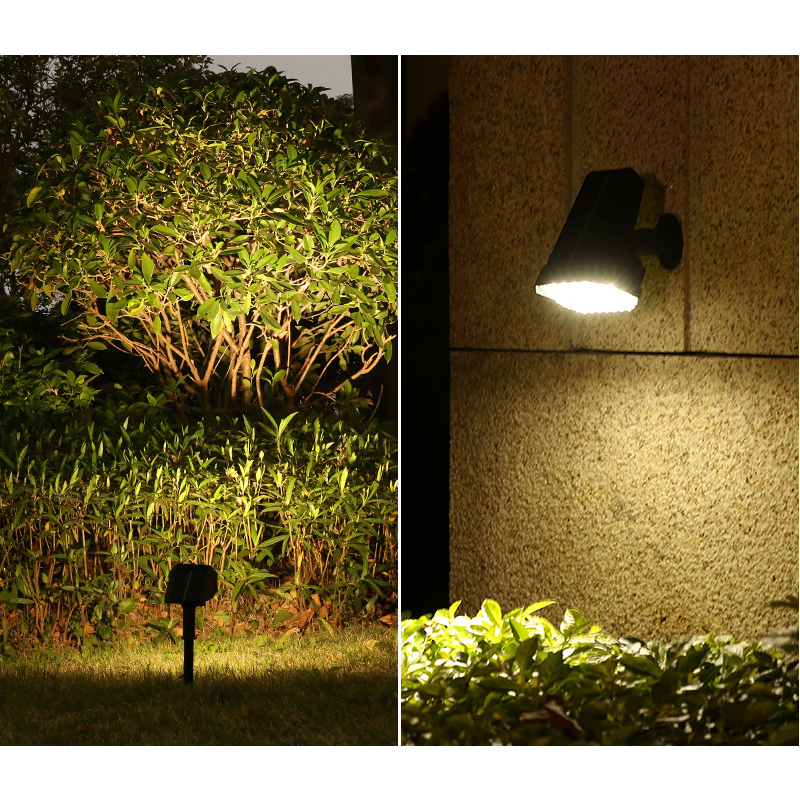 Solar Spotlight Outdoor Garden Lights Wall Lights Warm White for Fence Pathway Porch Walkway Lawn Decoration