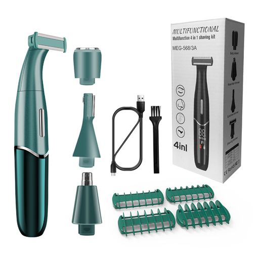 Multi-Functional Grooming Kit for Men and Women 4-in-1 Rechargeable Hair Trimmer