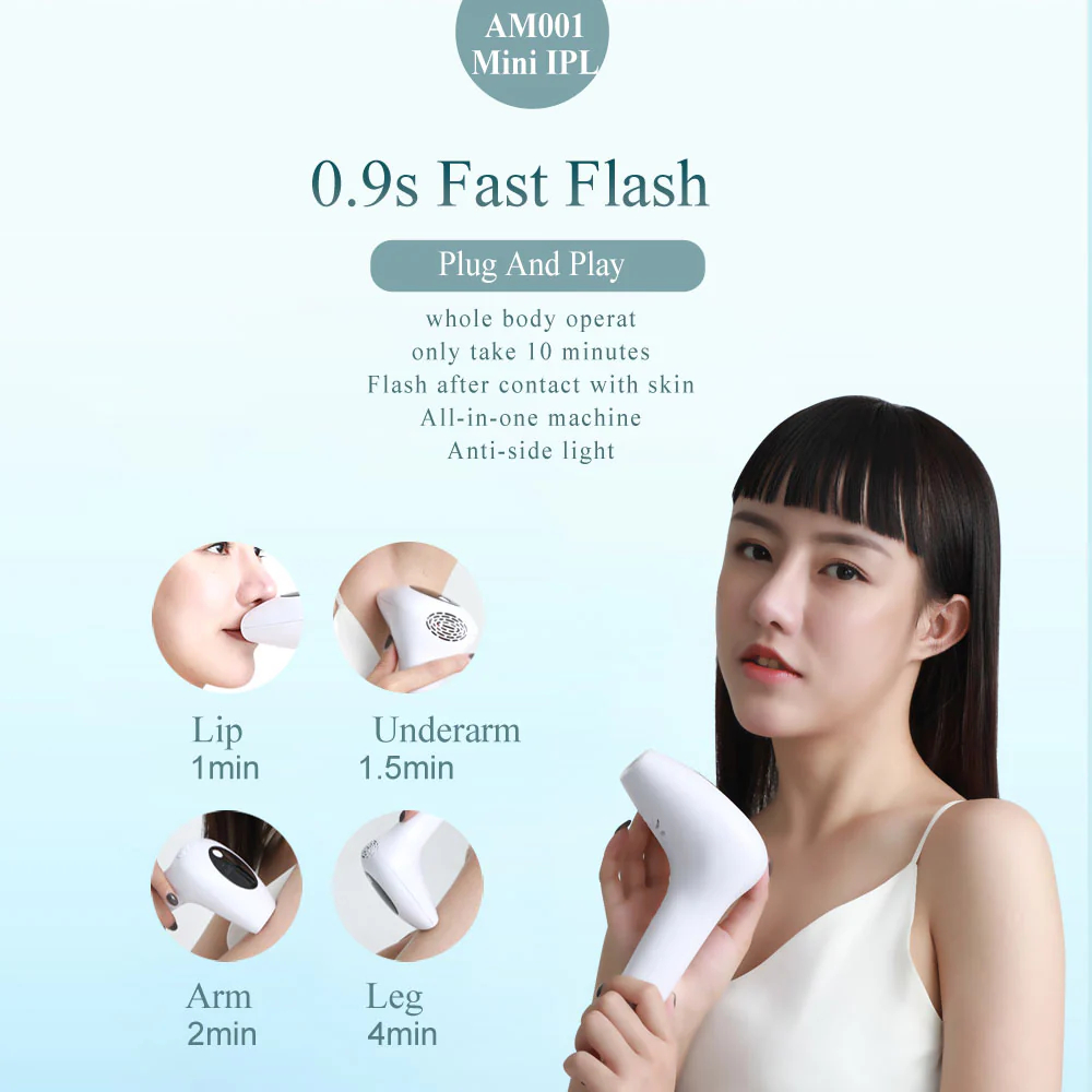 (White) Hair Remover for Women Mini 900000 Flashes Laser IPL Hair Removal Permanent Photoepilator Painless Electric Epilator Machine Bikini Handhel