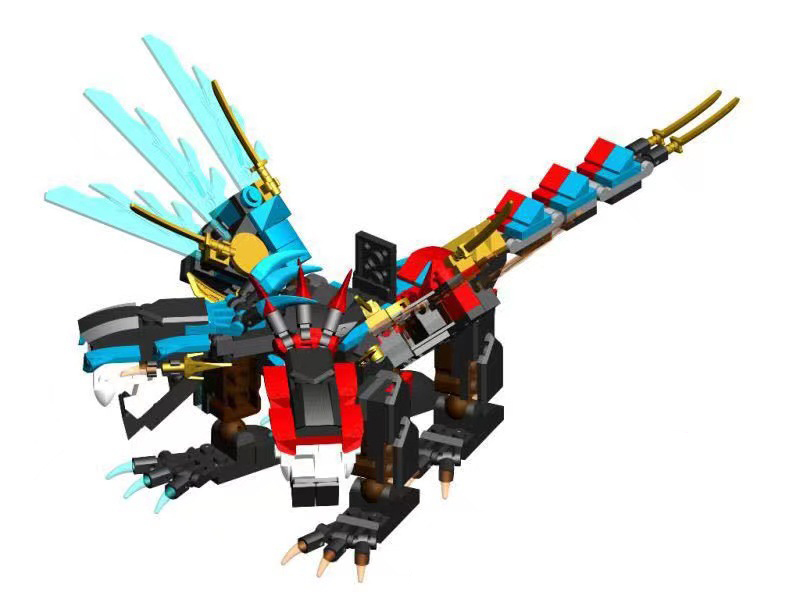 NINJAGO Dragon Forge Building Blocks Toy Fire Dragon Knight Ninja Blocks Flying Mecha Dragon Temple Puzzle Assembly Model Toys For Children Fit LEGO