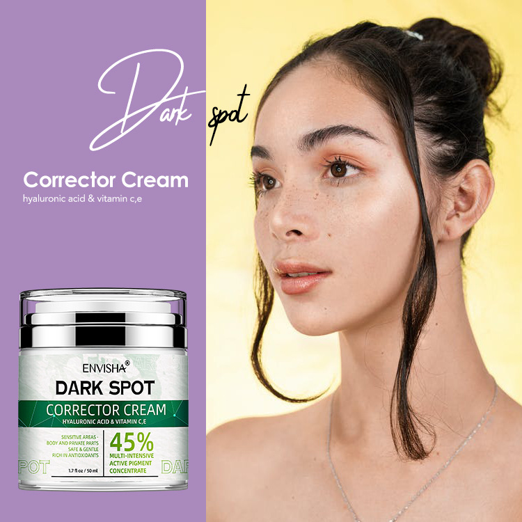 ENVISHA 45 Percent Dark Spot Corrector Cream Face Skin Care Freckle Cream Remove Melasma Dark Spots Melanin Anti-aging Skin Cream 50g