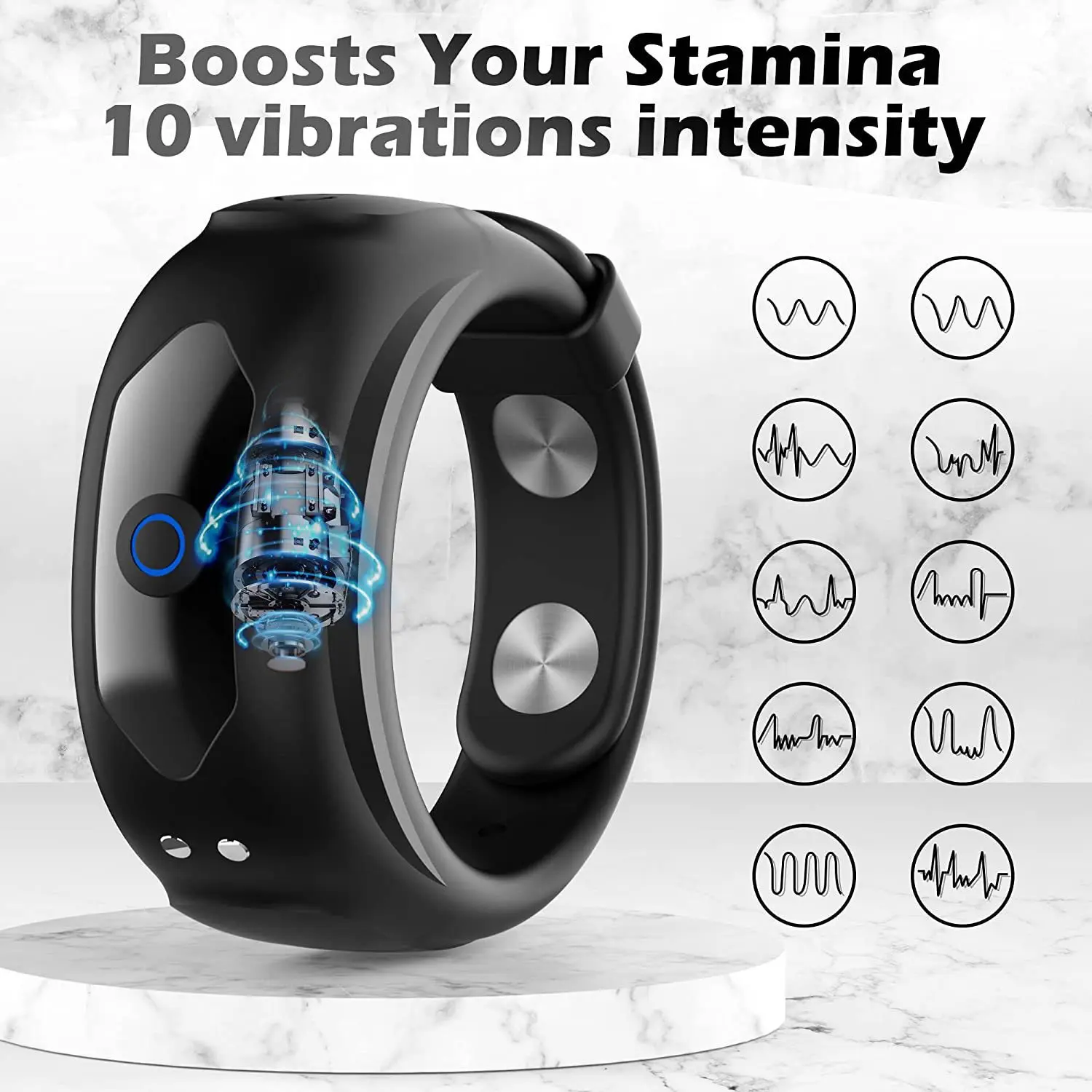 Vibrator Cock Ring Penis Cock Ring on For Man Delay Ejaculation Sex Toys for Men Couple Rings Penisring Toys Masturbators for Adults Age18