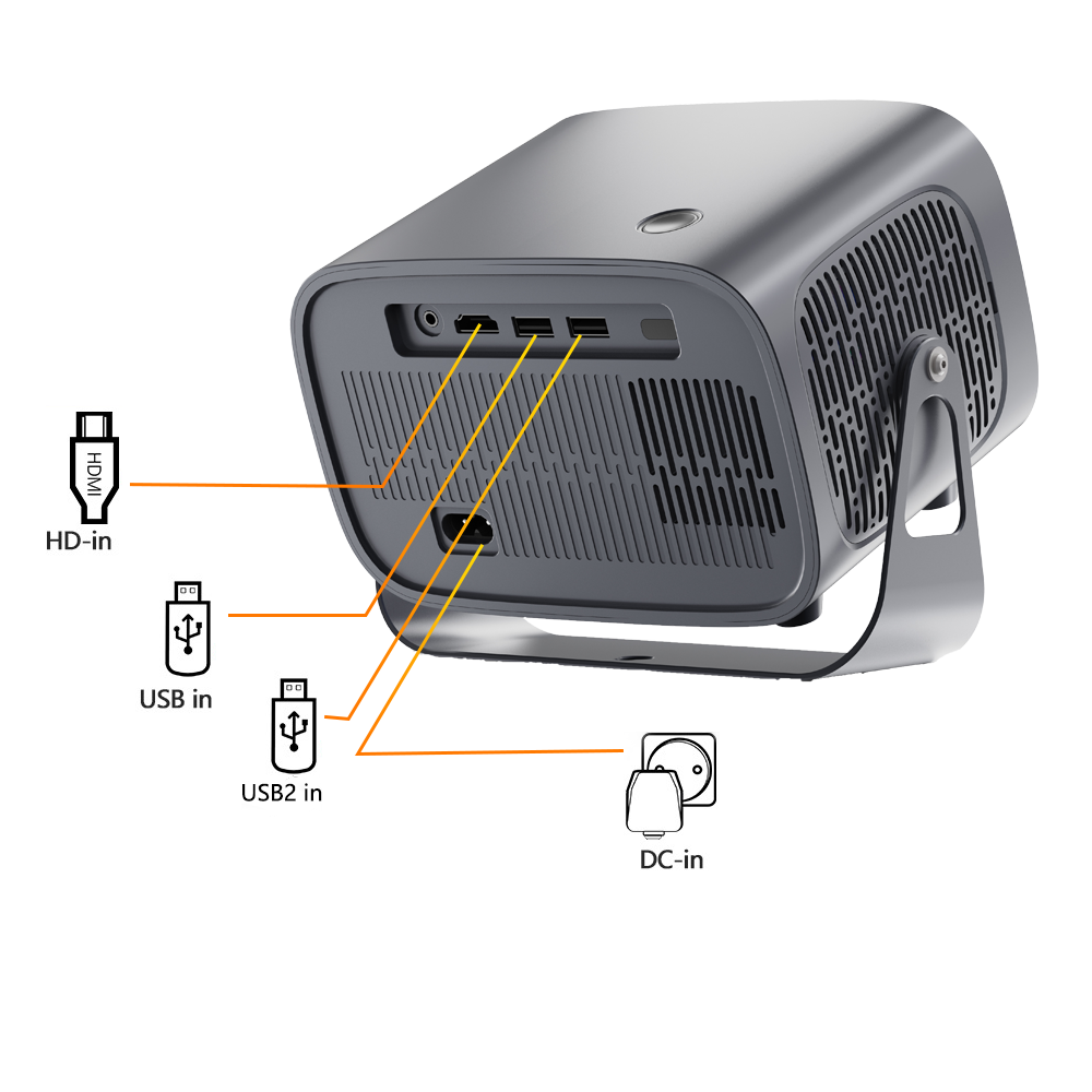 Portable Mini Projectors Full HD 1080P Projector 4K Smart Android IOS WiFi LED Video Movie Projector LED Home Theater Cinema Beamer