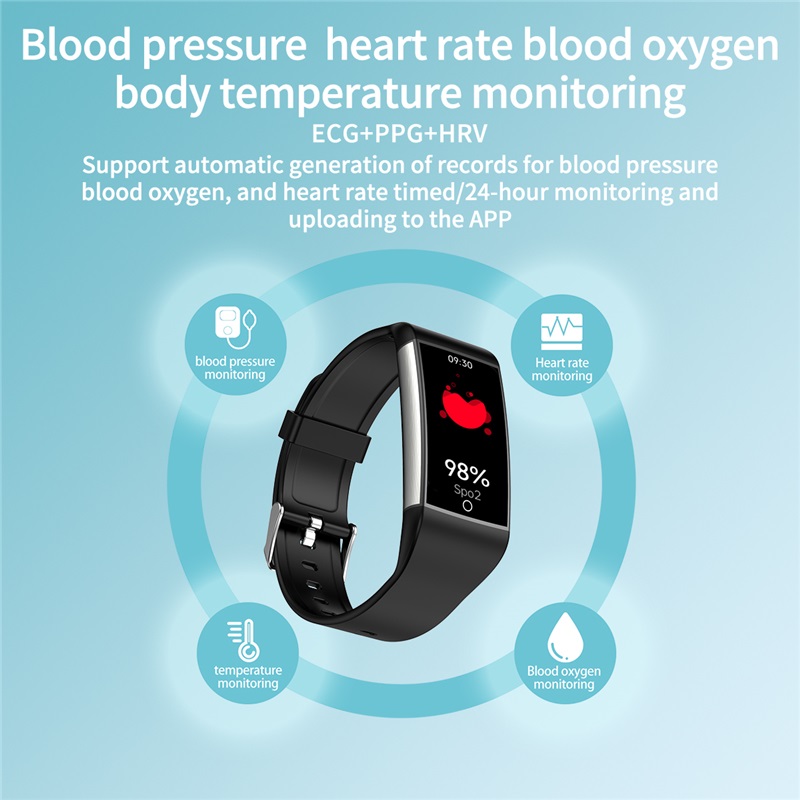 Smart Bracelet Men Women Heart Rate ECG Blood Lipid Risk Warning