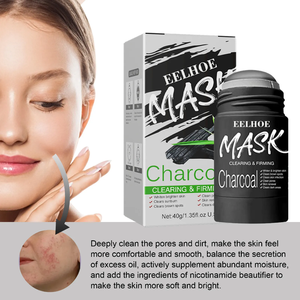 (Vitamin C) Green Tea Eggplant Cleansing Solid Face Mask Stick Hydrating Firming Cleans Pores Remove Blackhead Oil Control Moisturizing Beauty Skin Care Tools